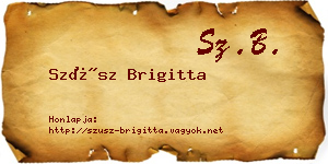 Szüsz Brigitta névjegykártya